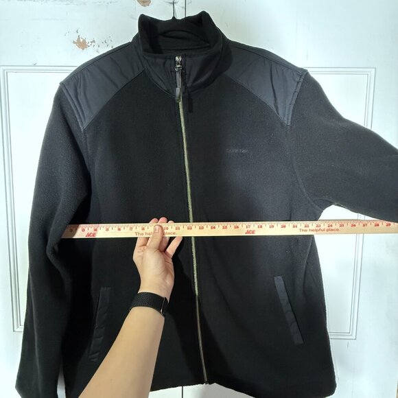 Calvin Klein Tech Fleece Men’s Fleece Jacket Black Size XL Full Zip - Picture 6 of 13